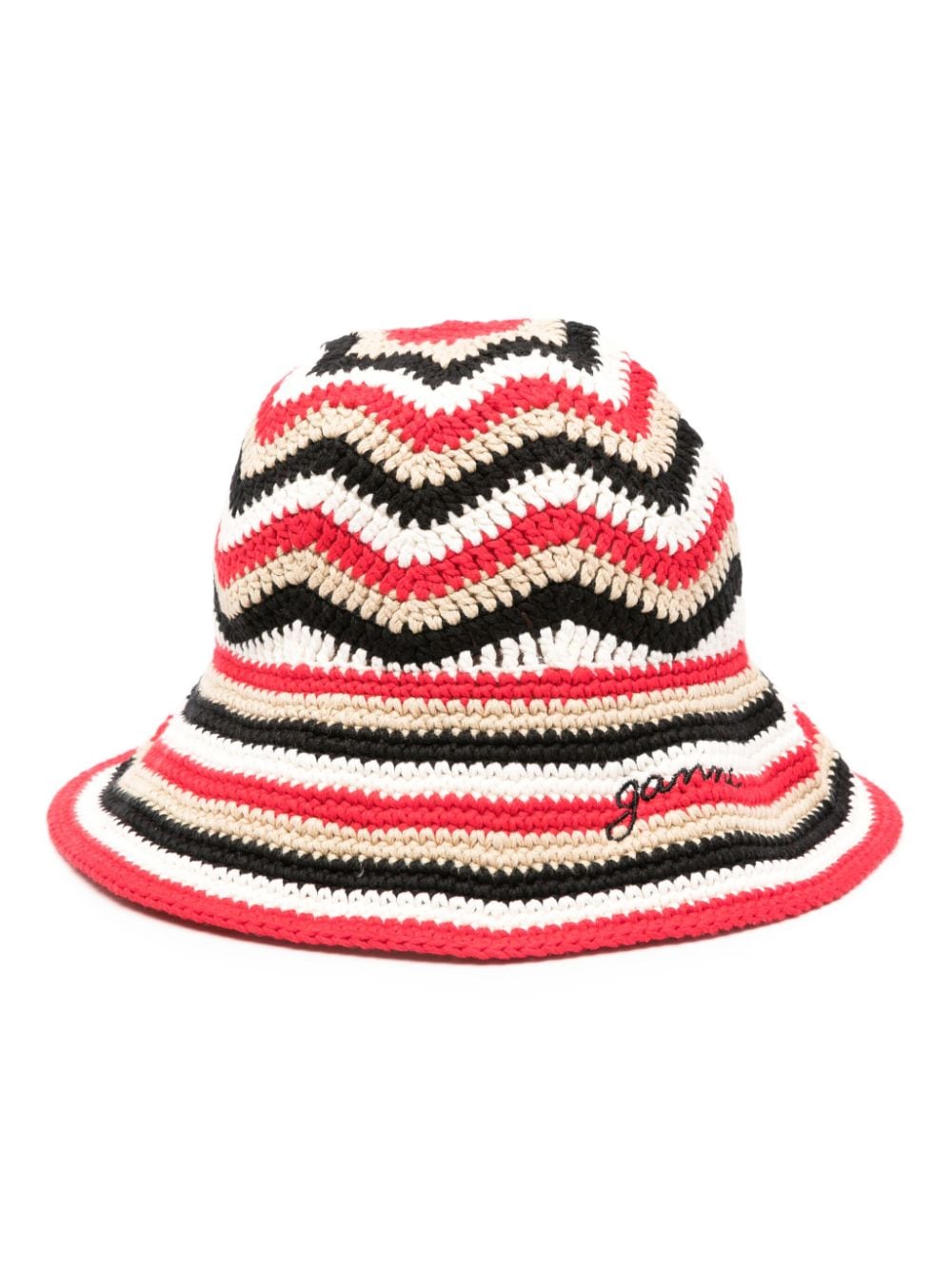 Ganni GANNI- Organic Cotton Crochet Bucket Hat