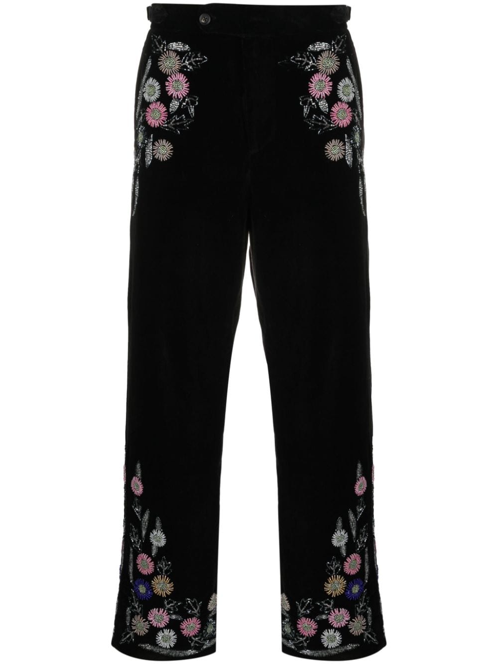 BODE BODE- Embroidered Cotton Trousers