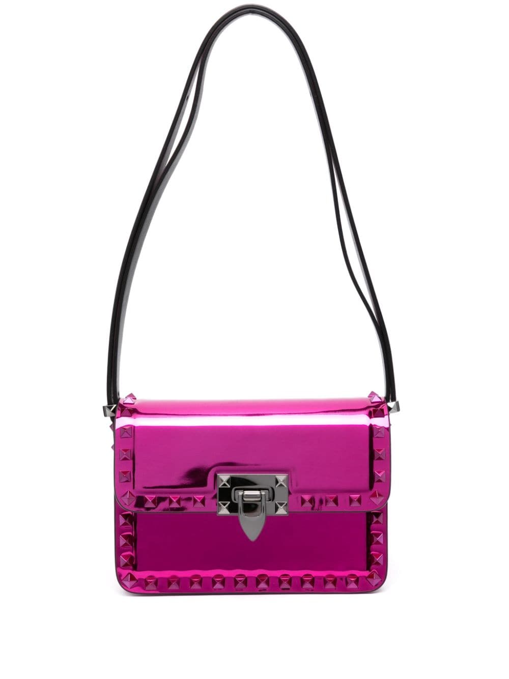 VALENTINO GARAVANI VALENTINO GARAVANI- Rockstud Patent Leather Shoulder Bag