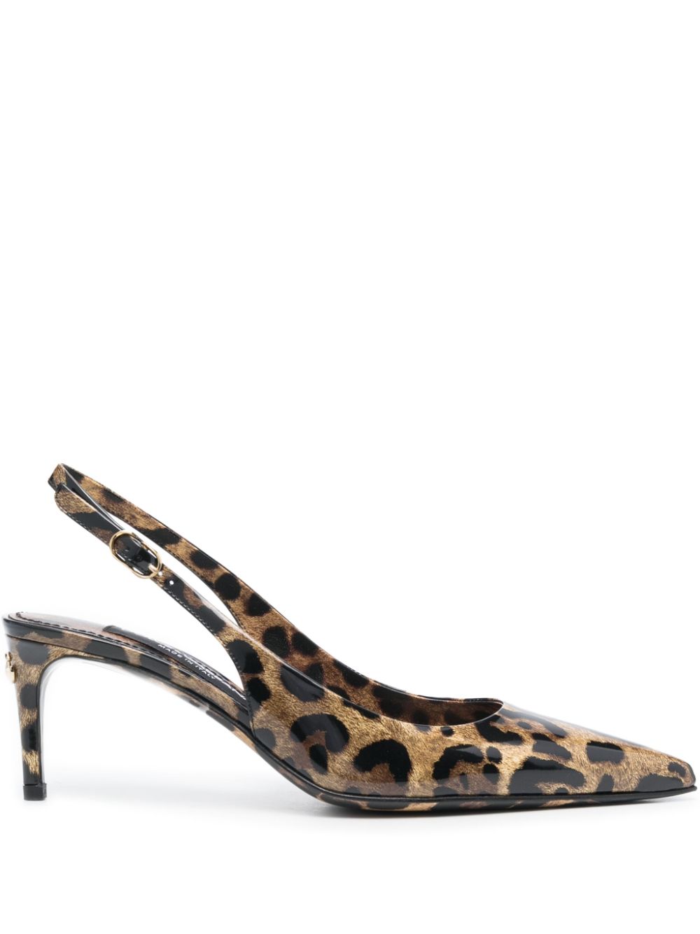 Dolce & Gabbana DOLCE & GABBANA- Printed Leather Slingback Pumps