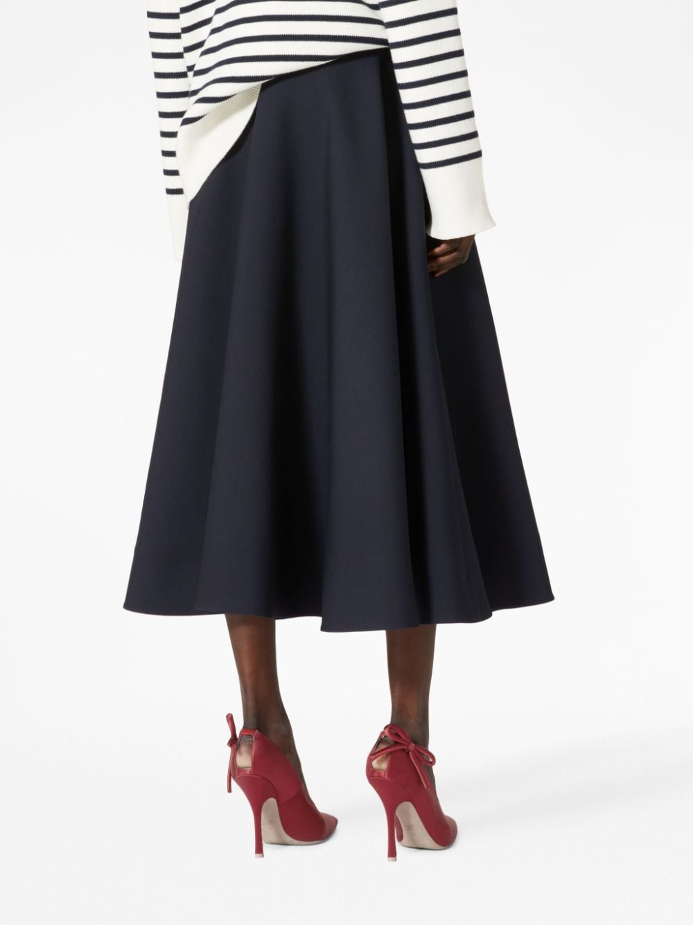 Valentino VALENTINO- Crepe Couture Midi Skirt