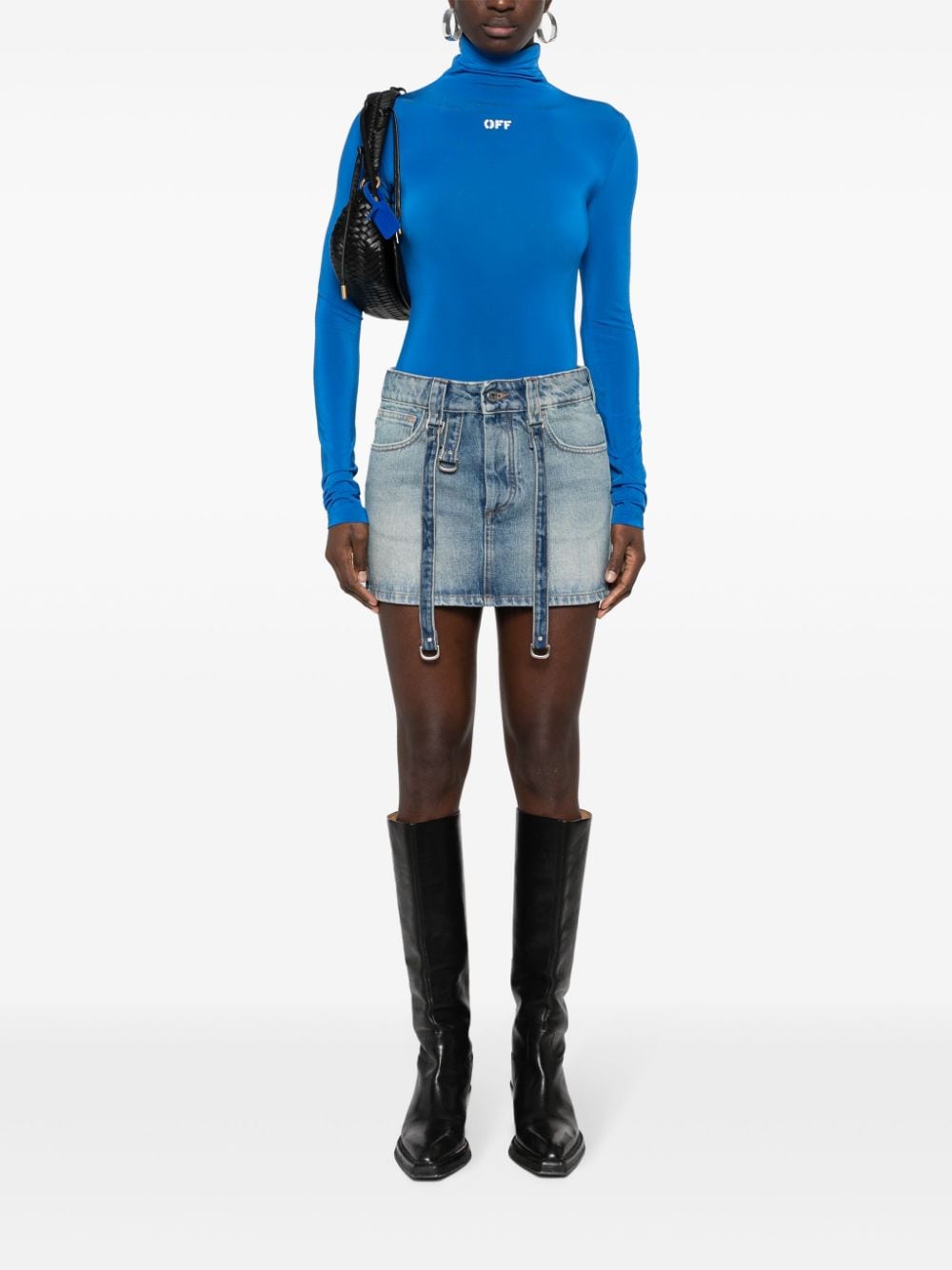 OFF-WHITE OFF-WHITE- Denim Cargo Mini Skirt