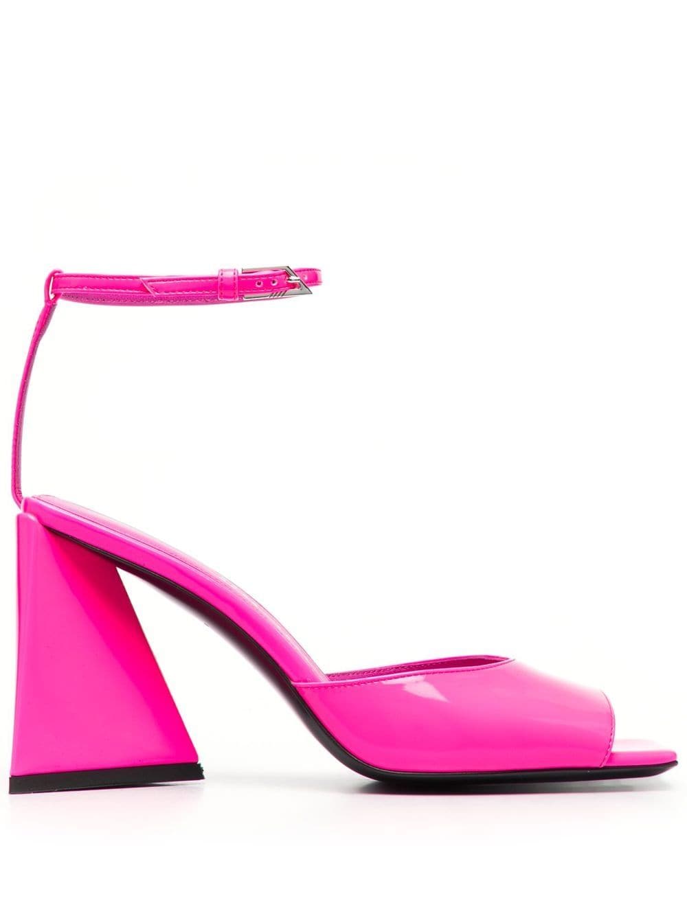 The Attico THE ATTICO- Piper Synthetic Patent Heel Sandals