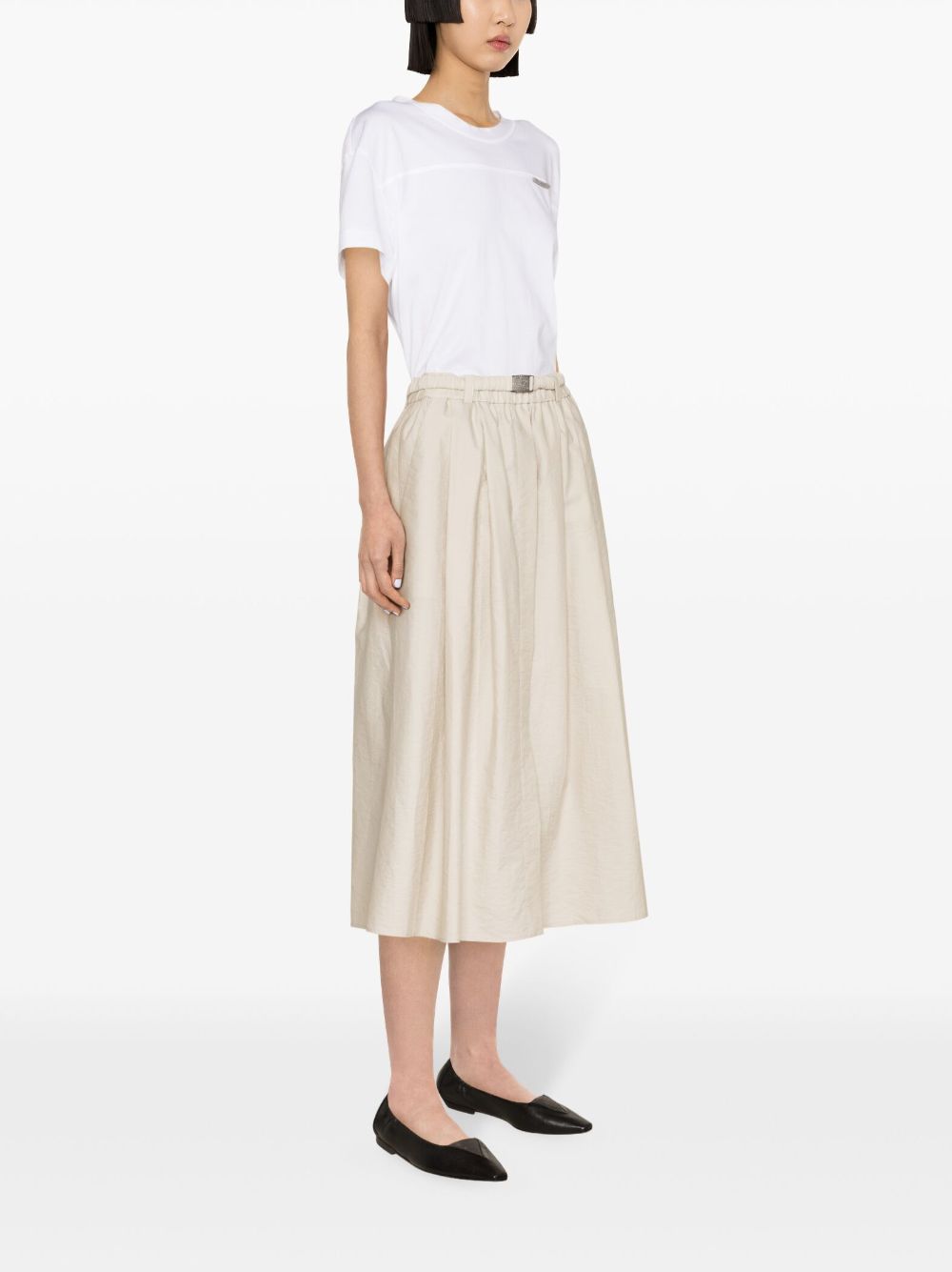 Brunello Cucinelli BRUNELLO CUCINELLI- Cotton Blend Midi Skirt