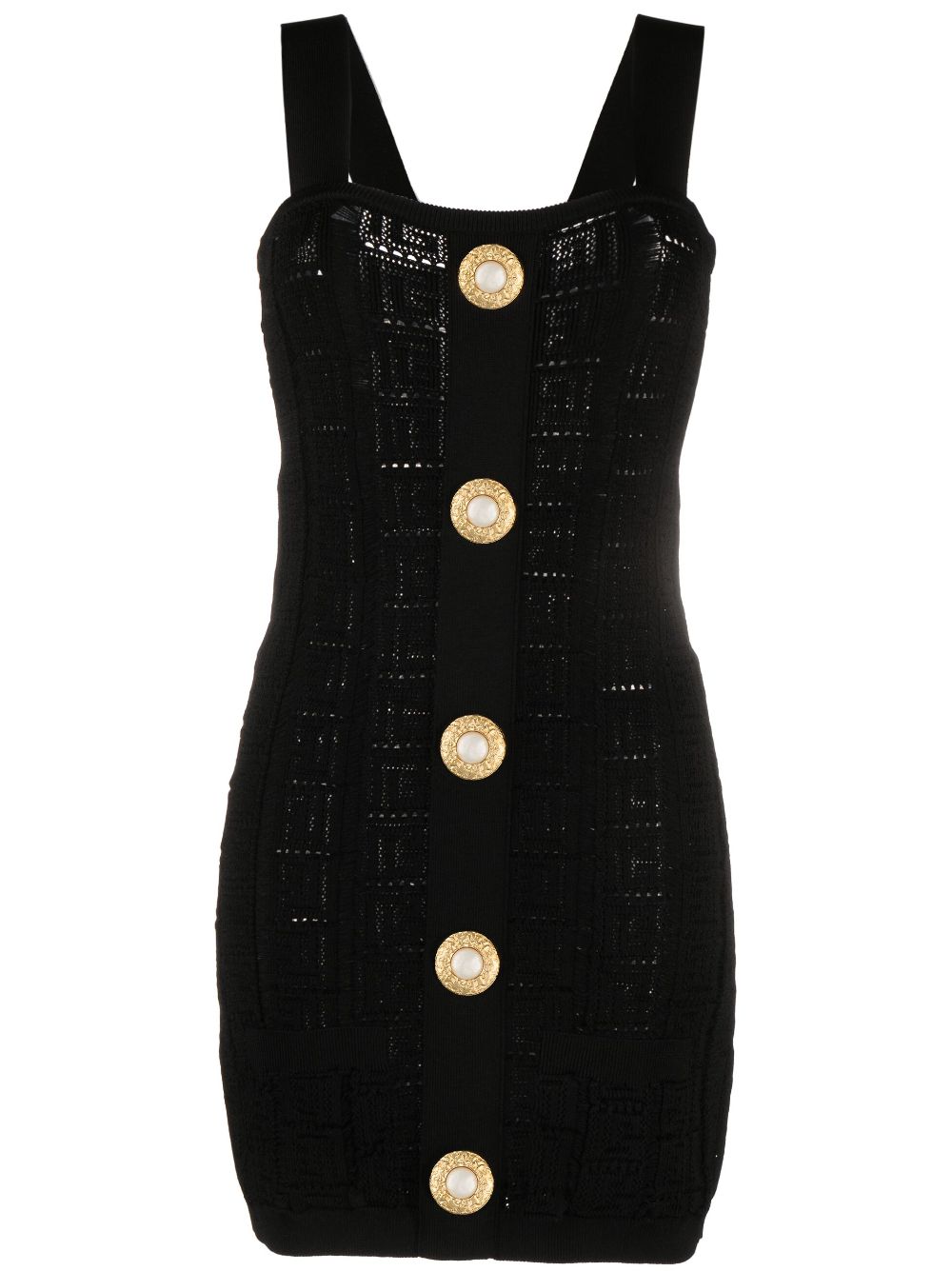 Balmain BALMAIN- Monogram Knit Mini Dress