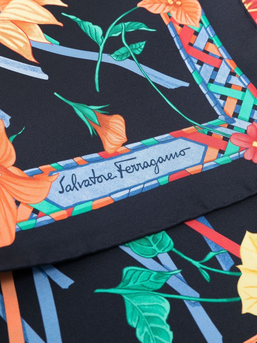 Ferragamo FERRAGAMO- Printed Silk Foulard