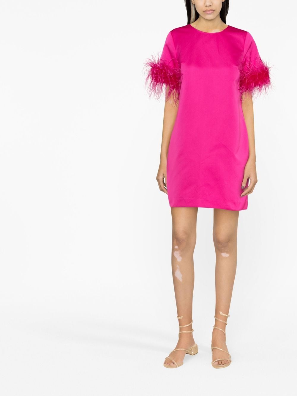 Parosh PAROSH- Feathered Mini Dress