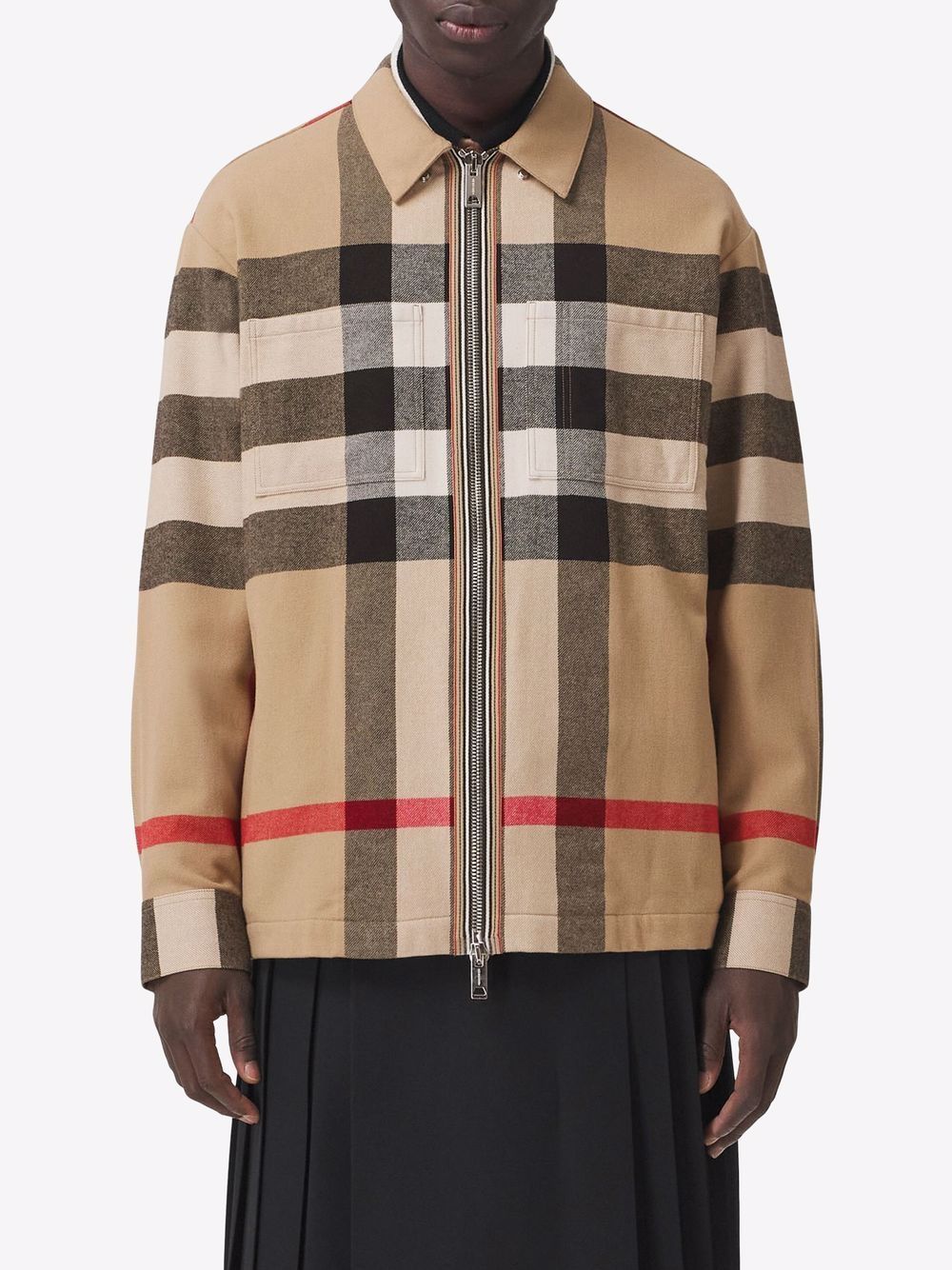 Burberry BURBERRY- Check Motiv Wool Shirt