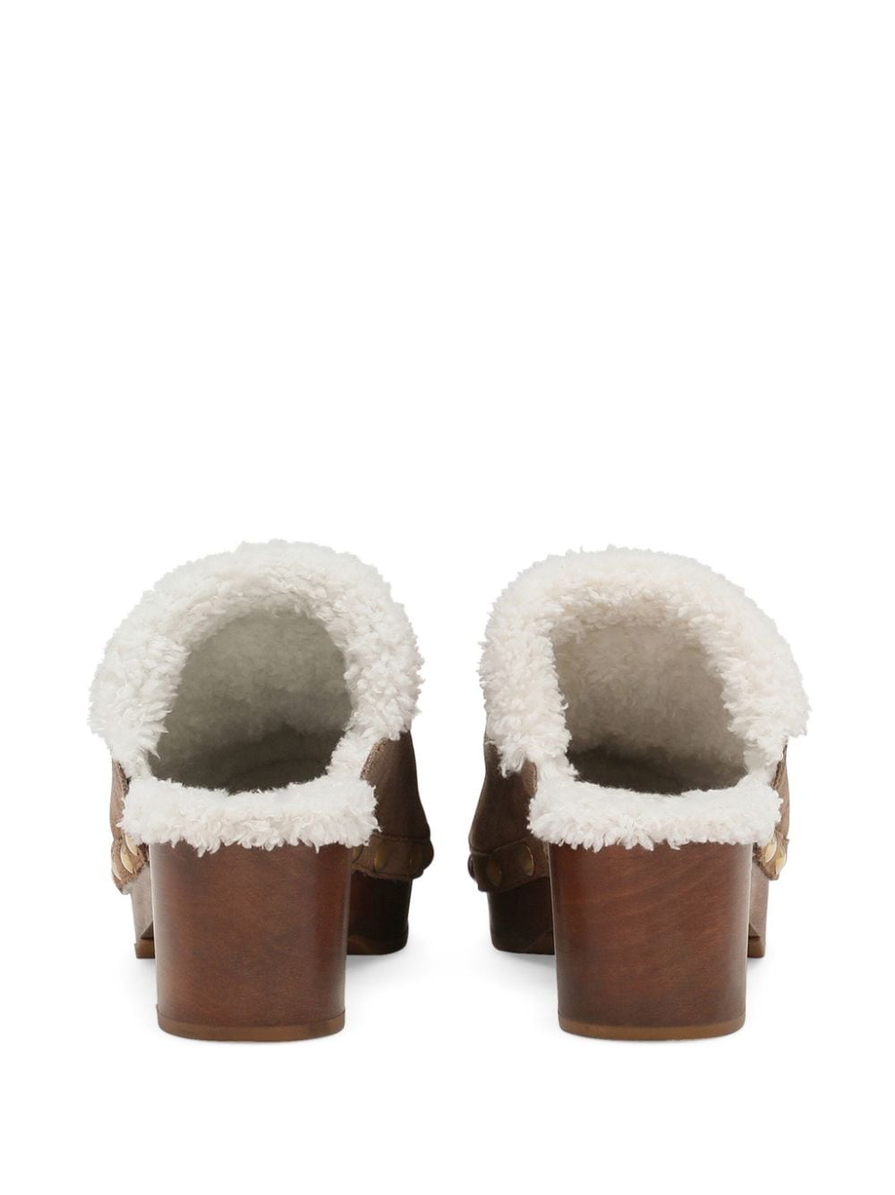 Dolce & Gabbana DOLCE & GABBANA- Suede And Faux Fur Clog