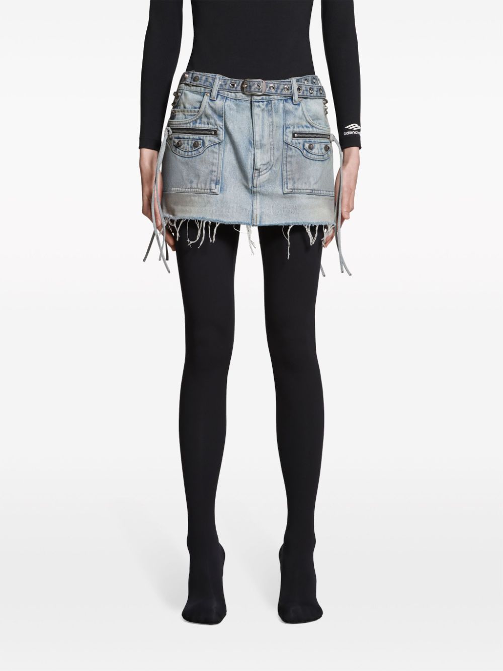 Balenciaga BALENCIAGA- Cagole Denim Mini Skirt