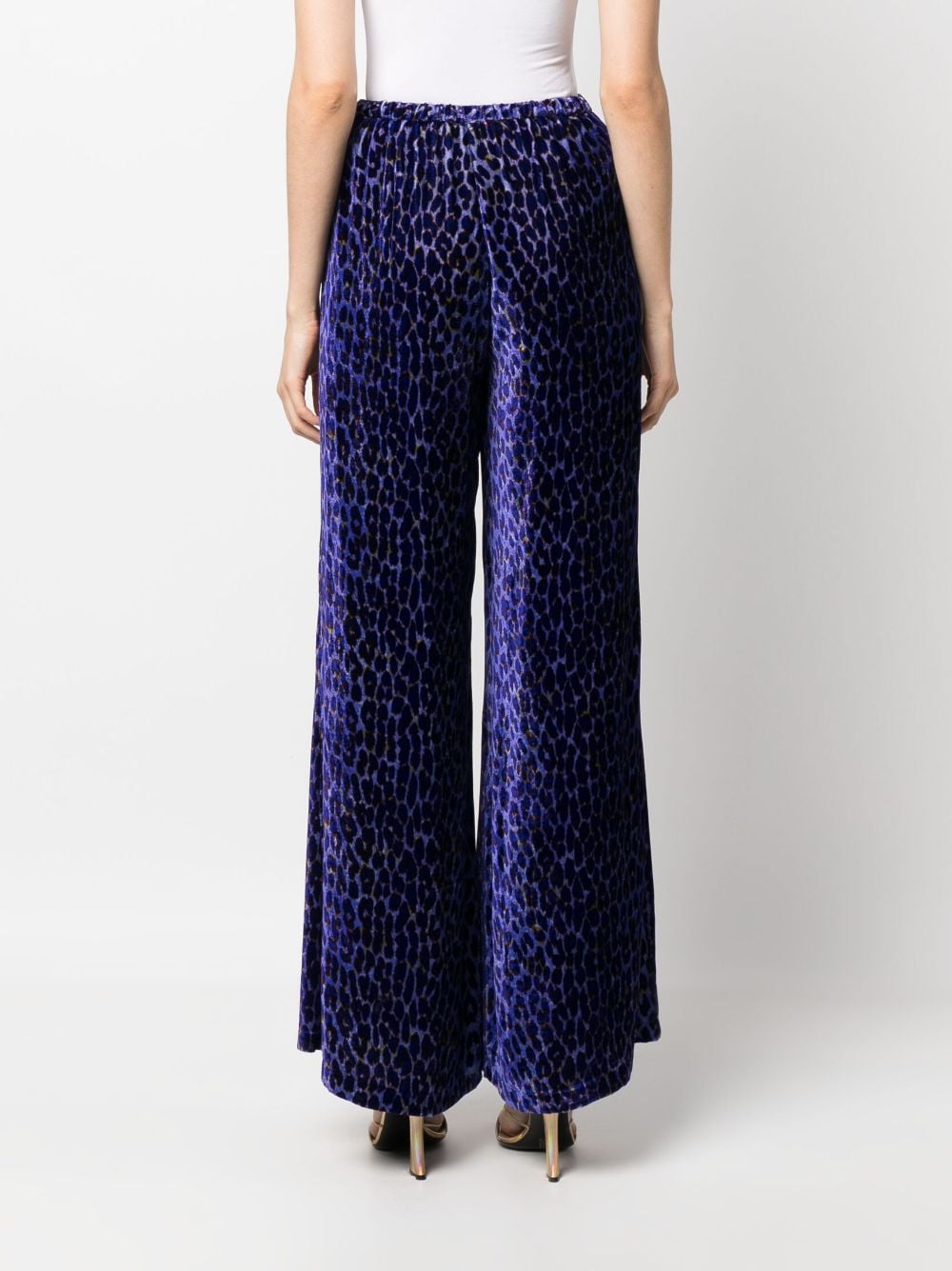 Forte Forte FORTE FORTE- Animal Print Velvet Flared Trousers