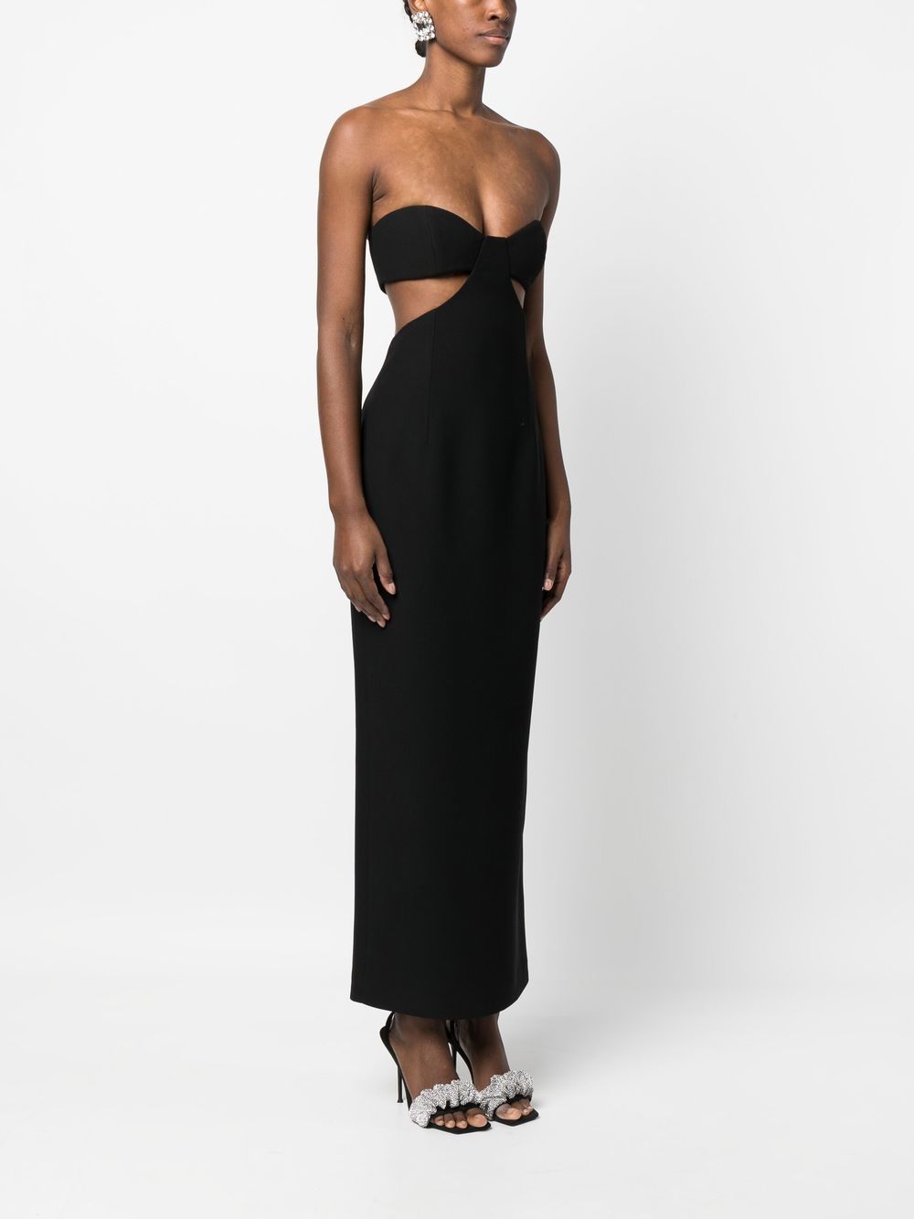 The New Arrivals by Ilkyaz Ozel THE NEW ARRIVALS BY ILKYAZ OZEL- Strapless Cut Out Long Dress