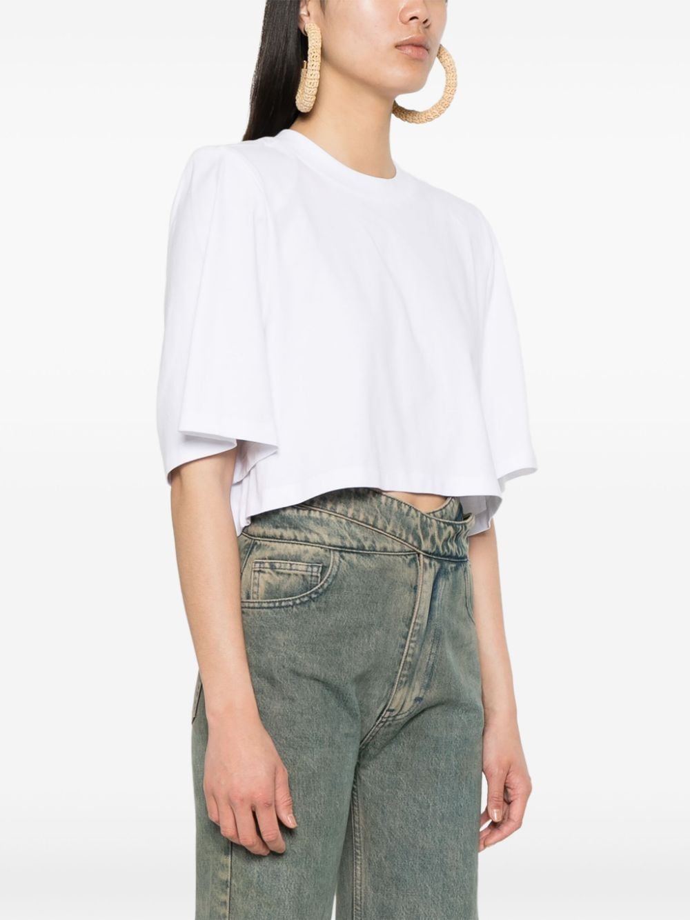 Isabel Marant ISABEL MARANT- Zaely Cotton Cropped T-shirt