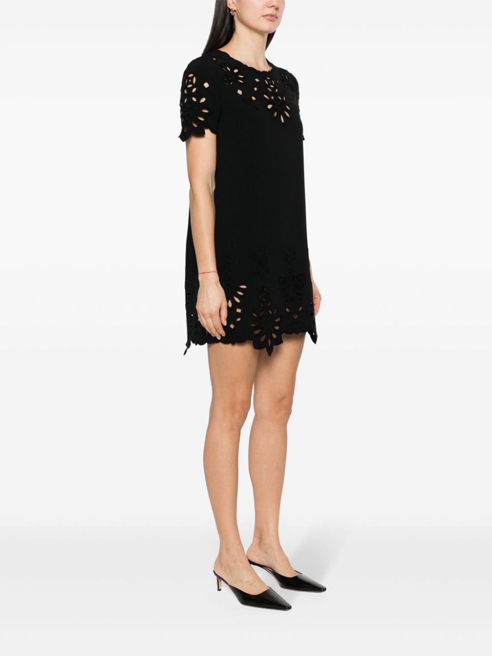 Ermanno Scervino ERMANNO SCERVINO- Embroidered Cotton Short Dress