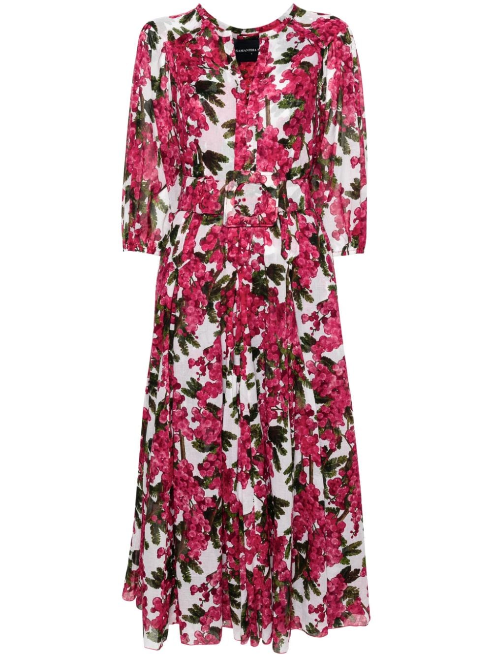 Samantha Sung SAMANTHA SUNG- Floral Print Shirt Dress