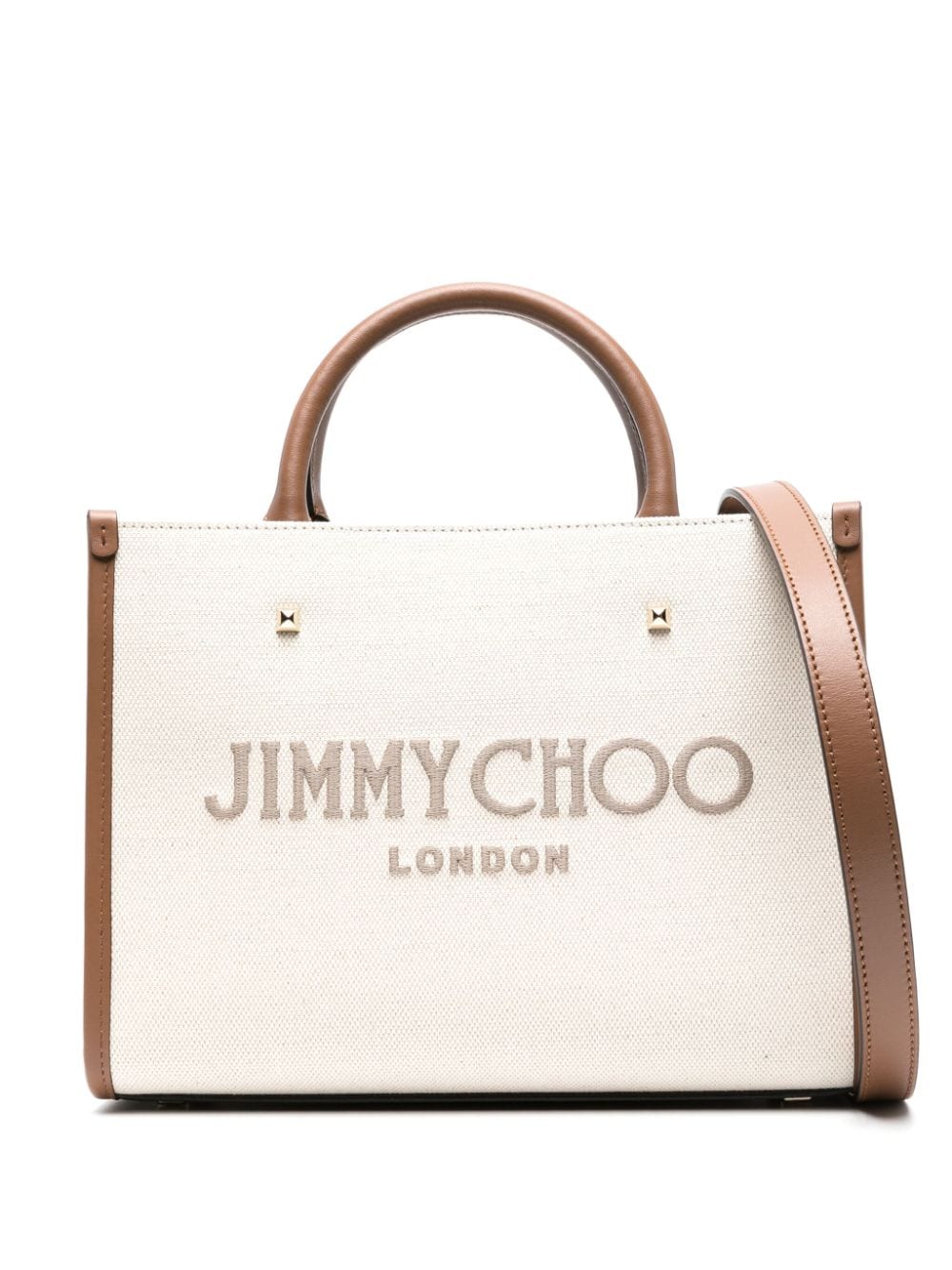 Jimmy Choo JIMMY CHOO- Avenue S Tote Canvas And Leather Tote Bag