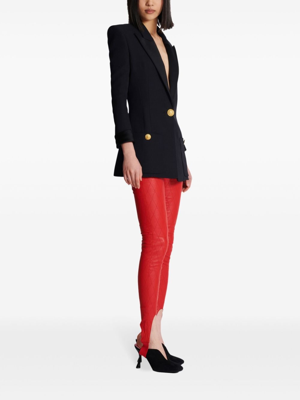 Balmain BALMAIN- Wool Single-breasted Blazer Jacket