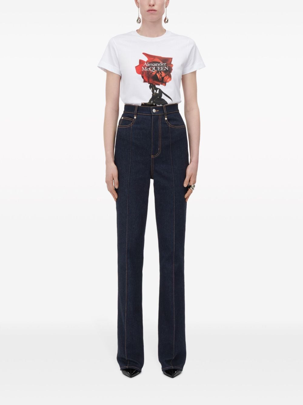 Alexander McQueen ALEXANDER MCQUEEN- Printed Cotton T-shirt