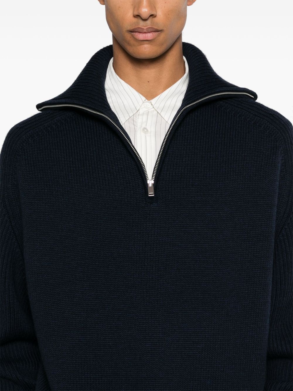  STUDIO NICHOLSON LTD- Wool Sweatshirt With Zip