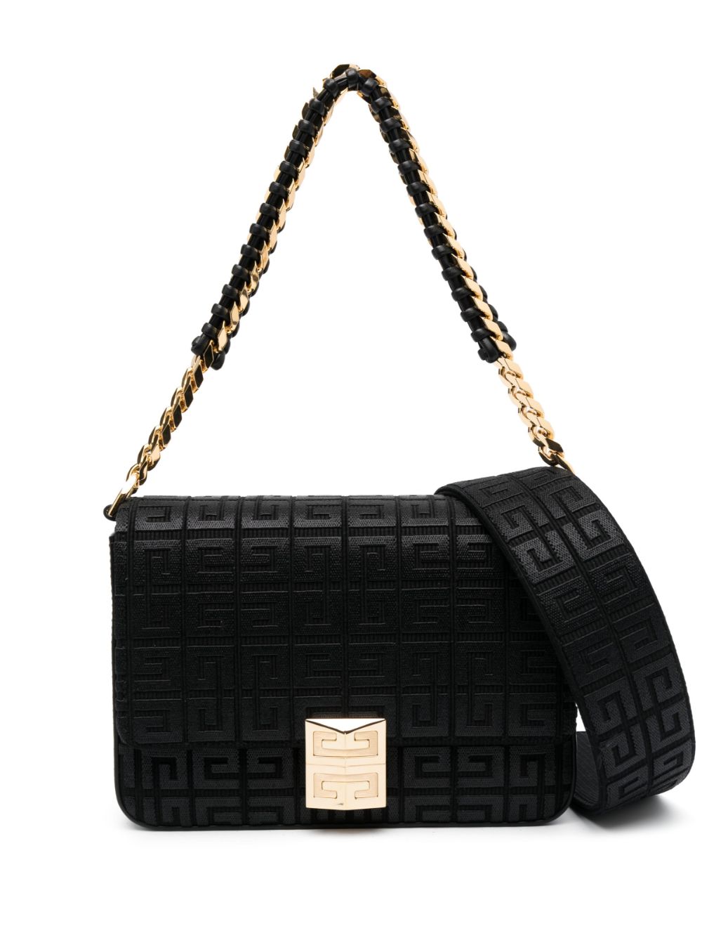 Givenchy GIVENCHY- 4g Embroidered Canvas Shoulder Bag