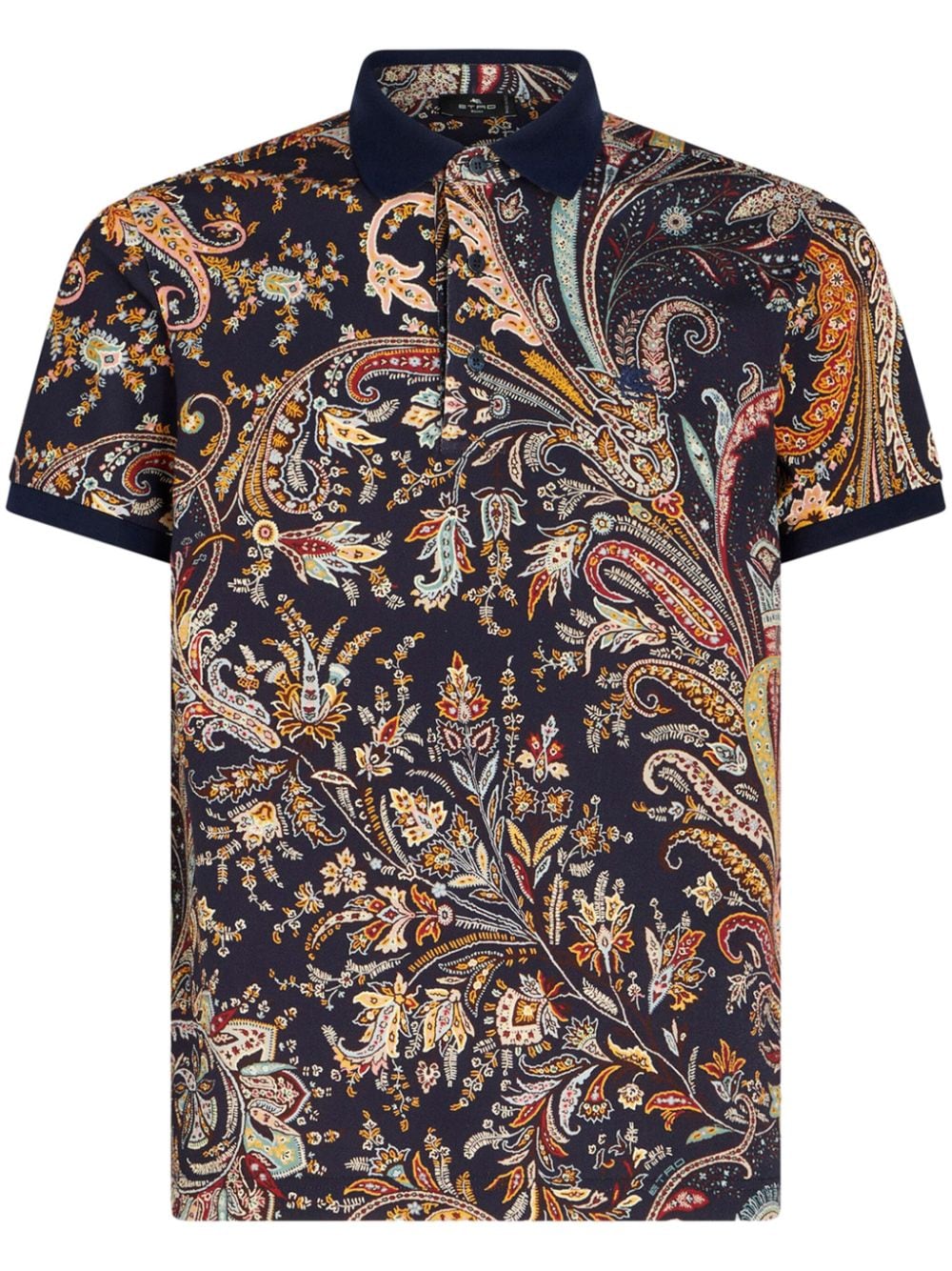 Etro ETRO- Printed Cotton Polo Shirt