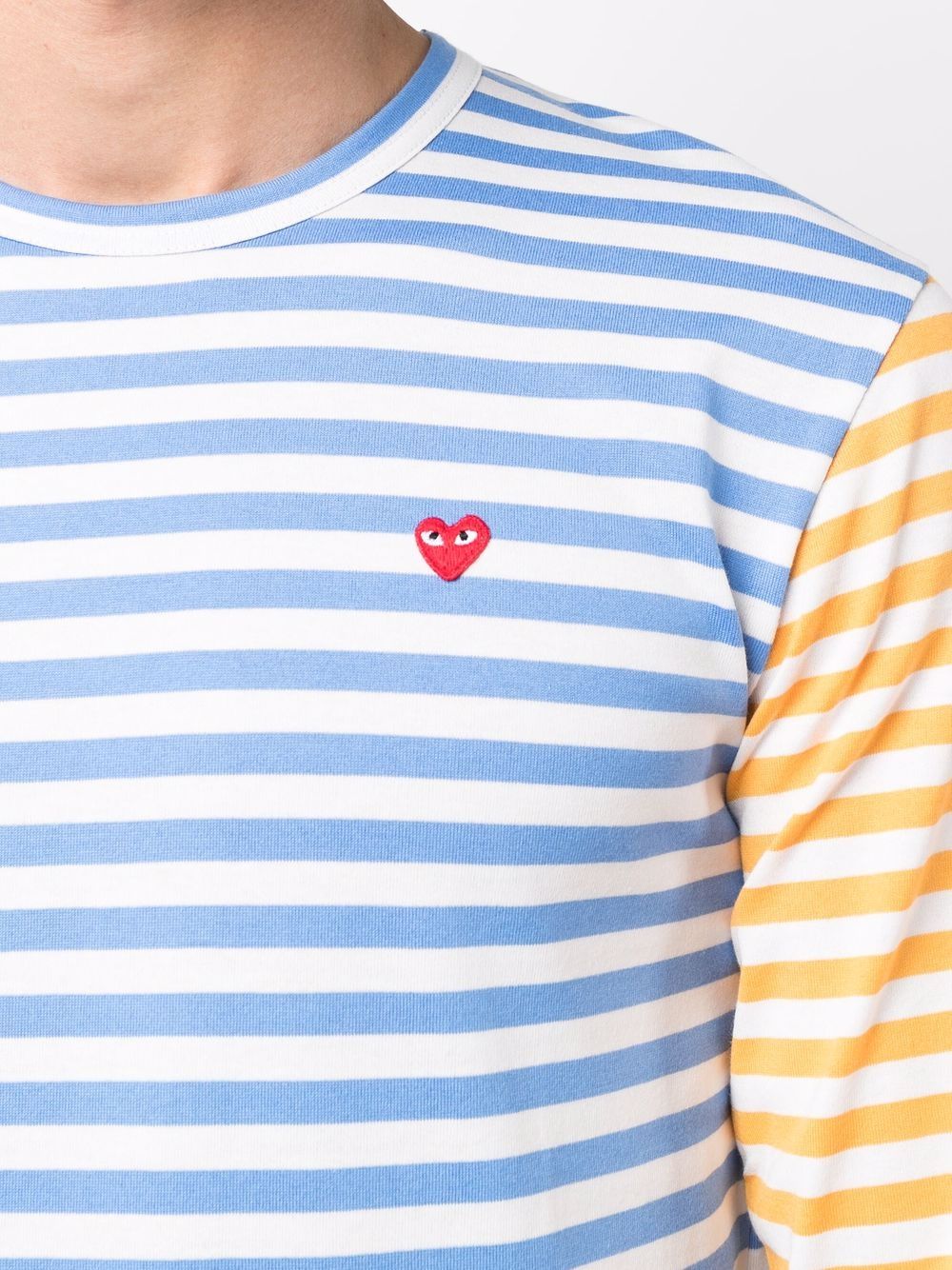 Comme Des Garçons Play COMME DES GARCONS PLAY- Logo Striped Long Sleeve T-shirt