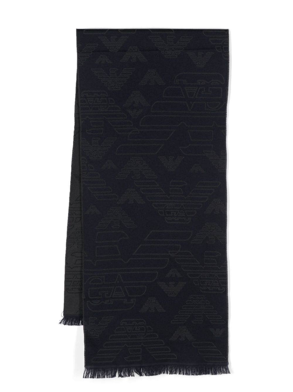 Emporio Armani EMPORIO ARMANI- Allover Logo Wool Scarf