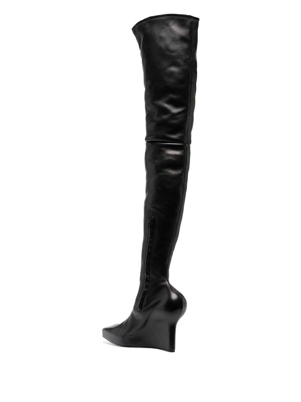 Givenchy GIVENCHY- Leather Over The Knee Heel Boots