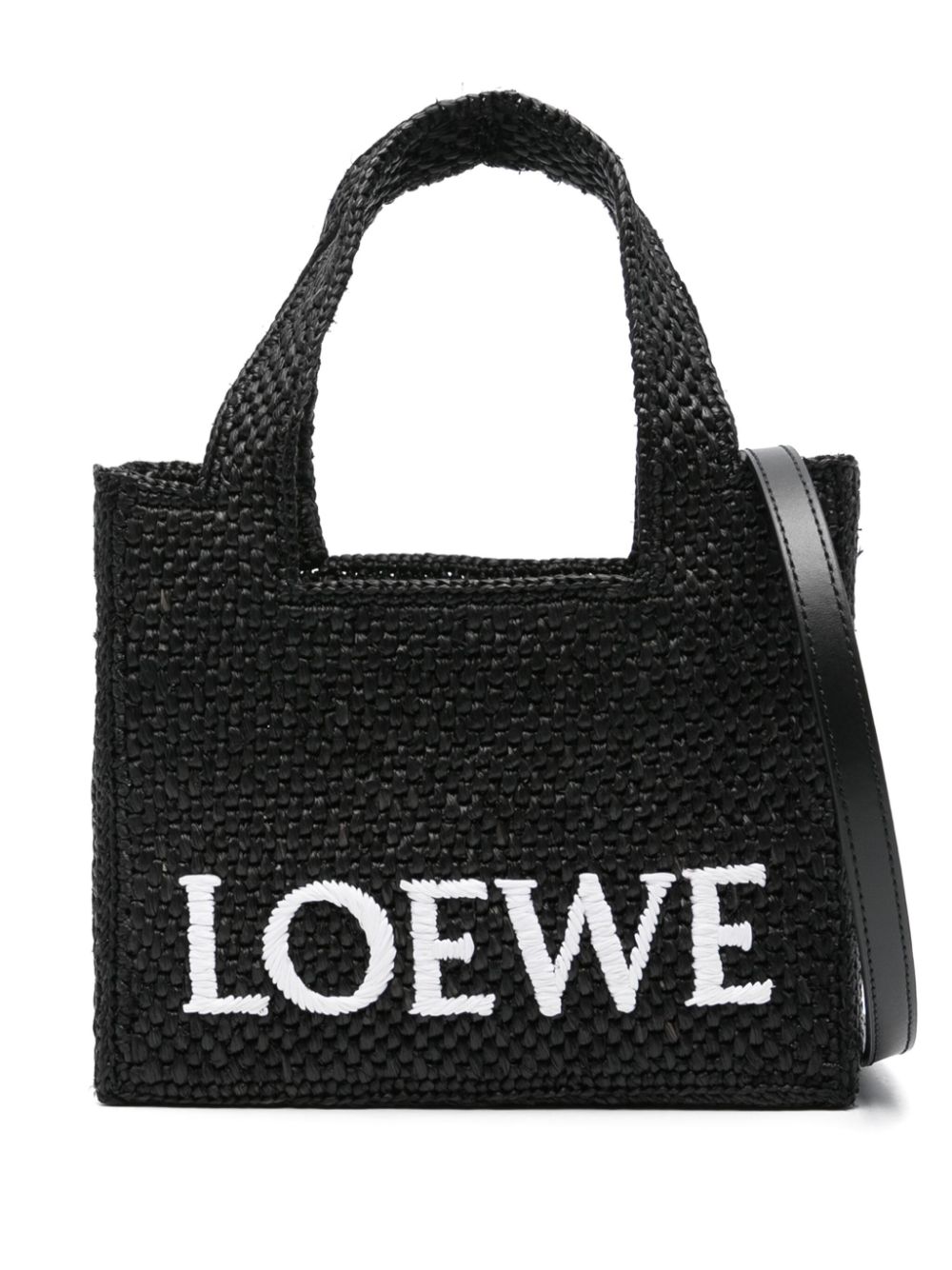 Loewe LOEWE- Loewe Font Raffia Mini Tote Bag
