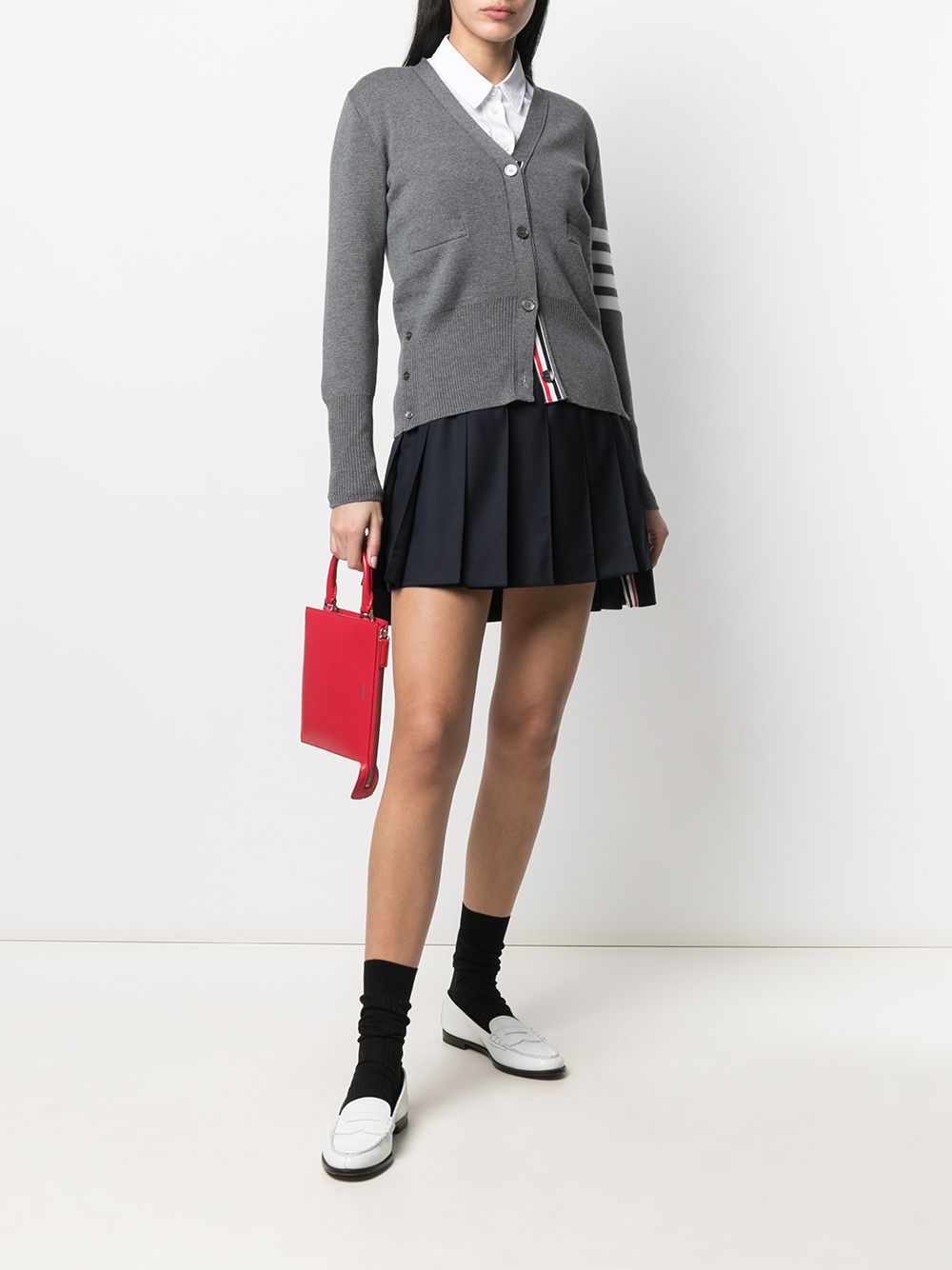 Thom Browne THOM BROWNE- Rwb Pleatet Wool Skirt