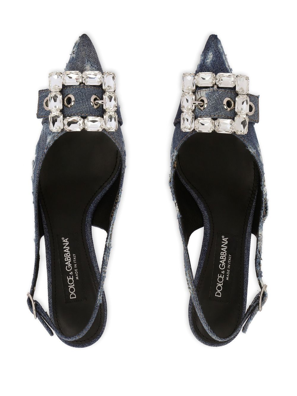 Dolce & Gabbana DOLCE & GABBANA- Denim Patchwork Slingback Pumps