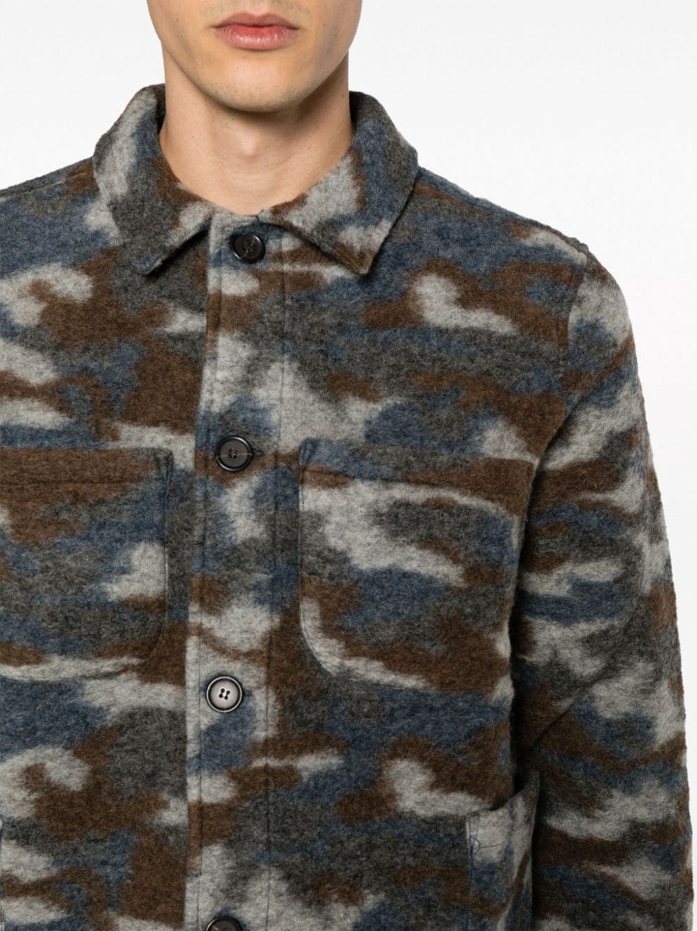 Universal Works UNIVERSAL WORKS- Camouflage Wool Blend Jacket