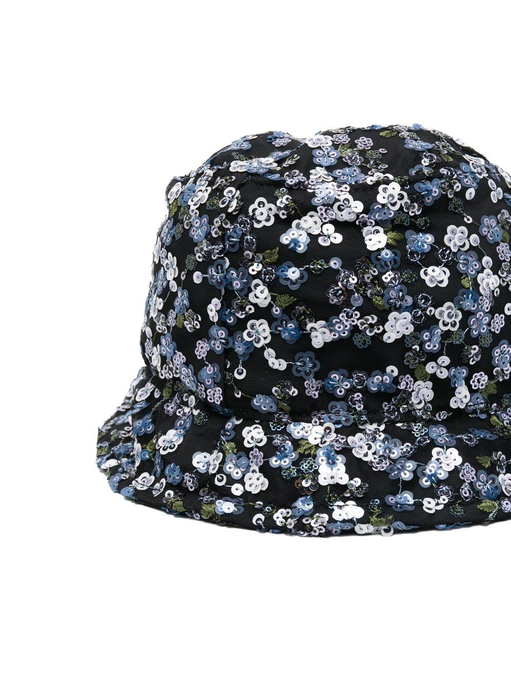 Maison Michel MAISON MICHEL- Souna Flowers Sequins On Tulle Bucket Hat