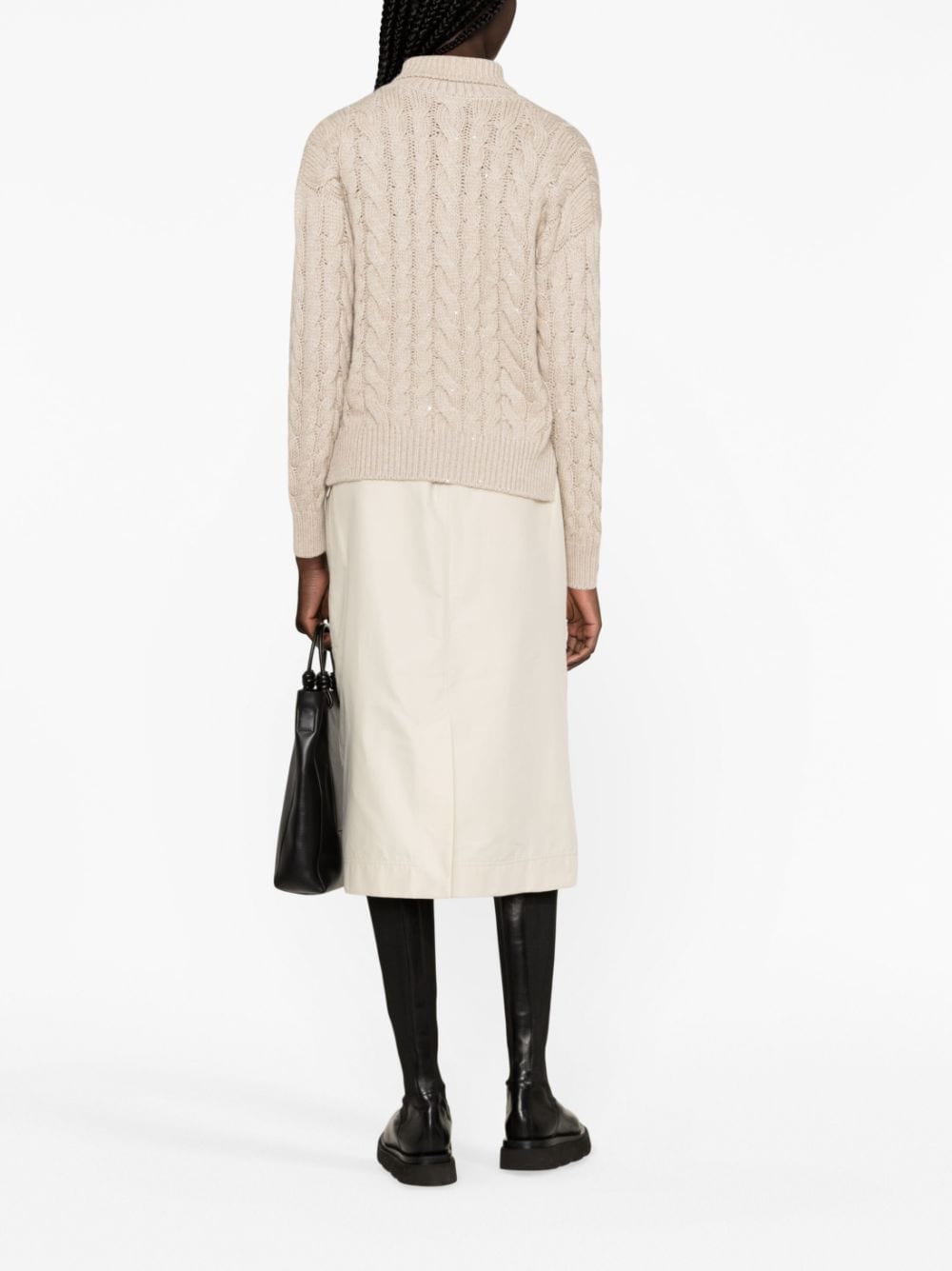 Brunello Cucinelli BRUNELLO CUCINELLI- Cashmere And Silk Blend Turtleneck Sweater