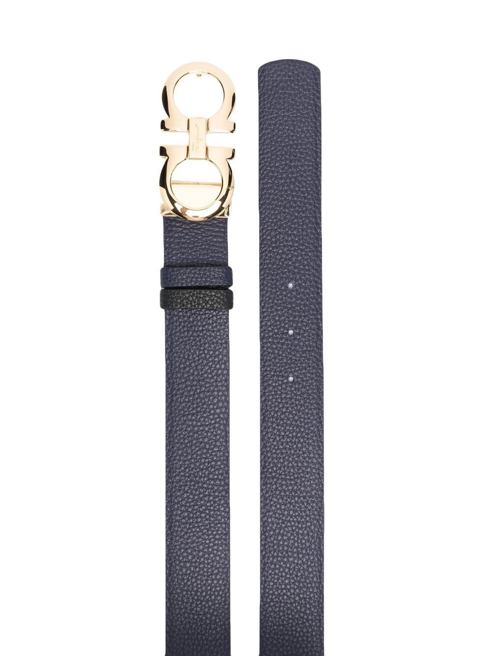 Ferragamo FERRAGAMO- Gancini Reversible Leather Belt