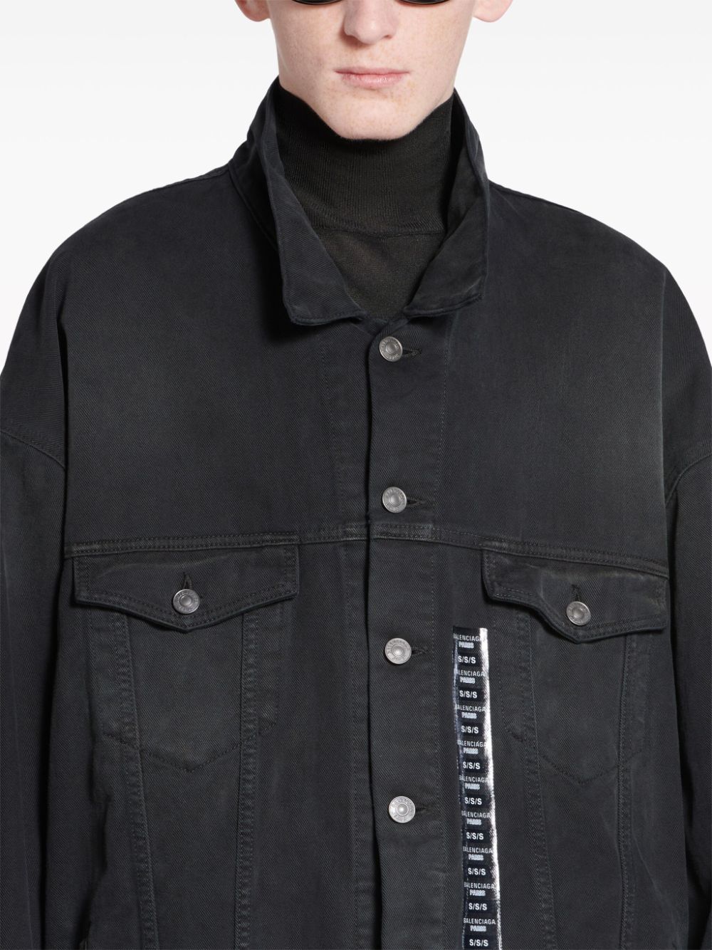 Balenciaga BALENCIAGA- Size Sticker Denim Jacket