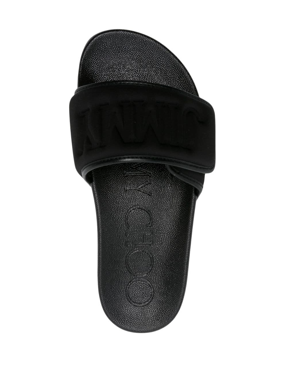 Jimmy Choo JIMMY CHOO- Fitz/f Leather Pool Slippers