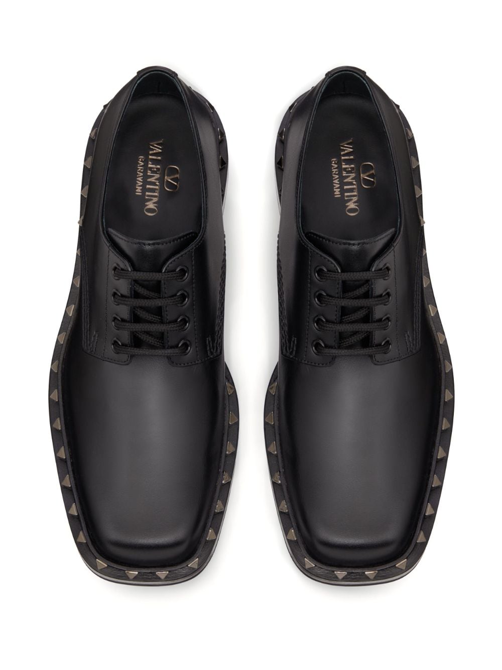 VALENTINO GARAVANI VALENTINO GARAVANI- Rockstud Leather Derby Shoes