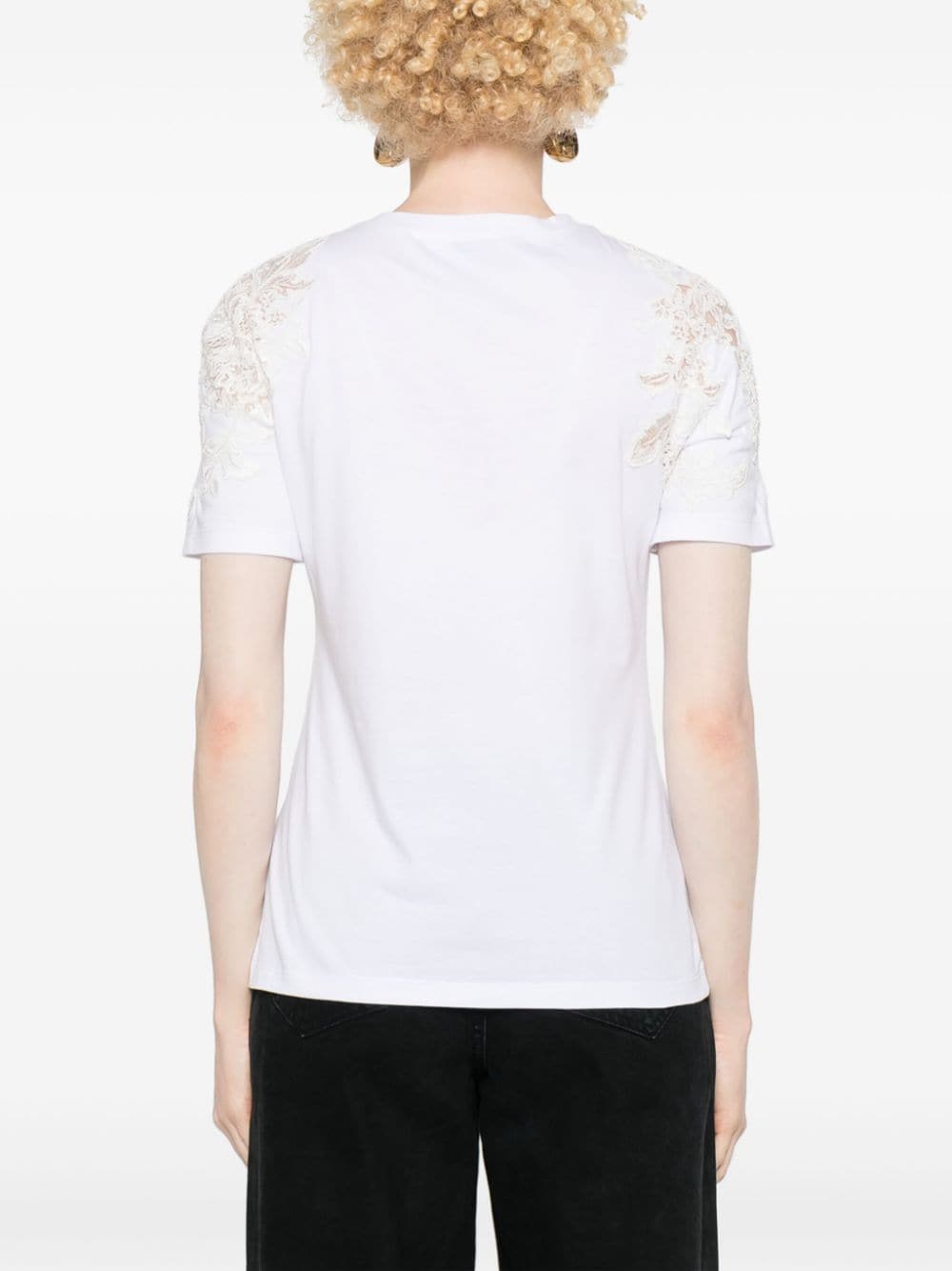 Ermanno Scervino ERMANNO SCERVINO- Embroidered Cotton T-shirt