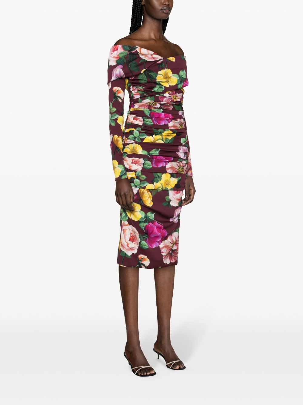 Dolce & Gabbana DOLCE & GABBANA- Printed Silk Midi Dress