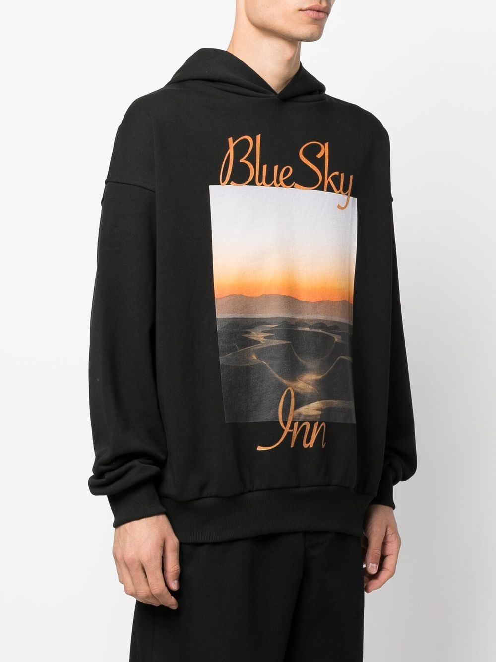 BLUE SKY INN BLUE SKY INN- Printed Cotton Hoodie