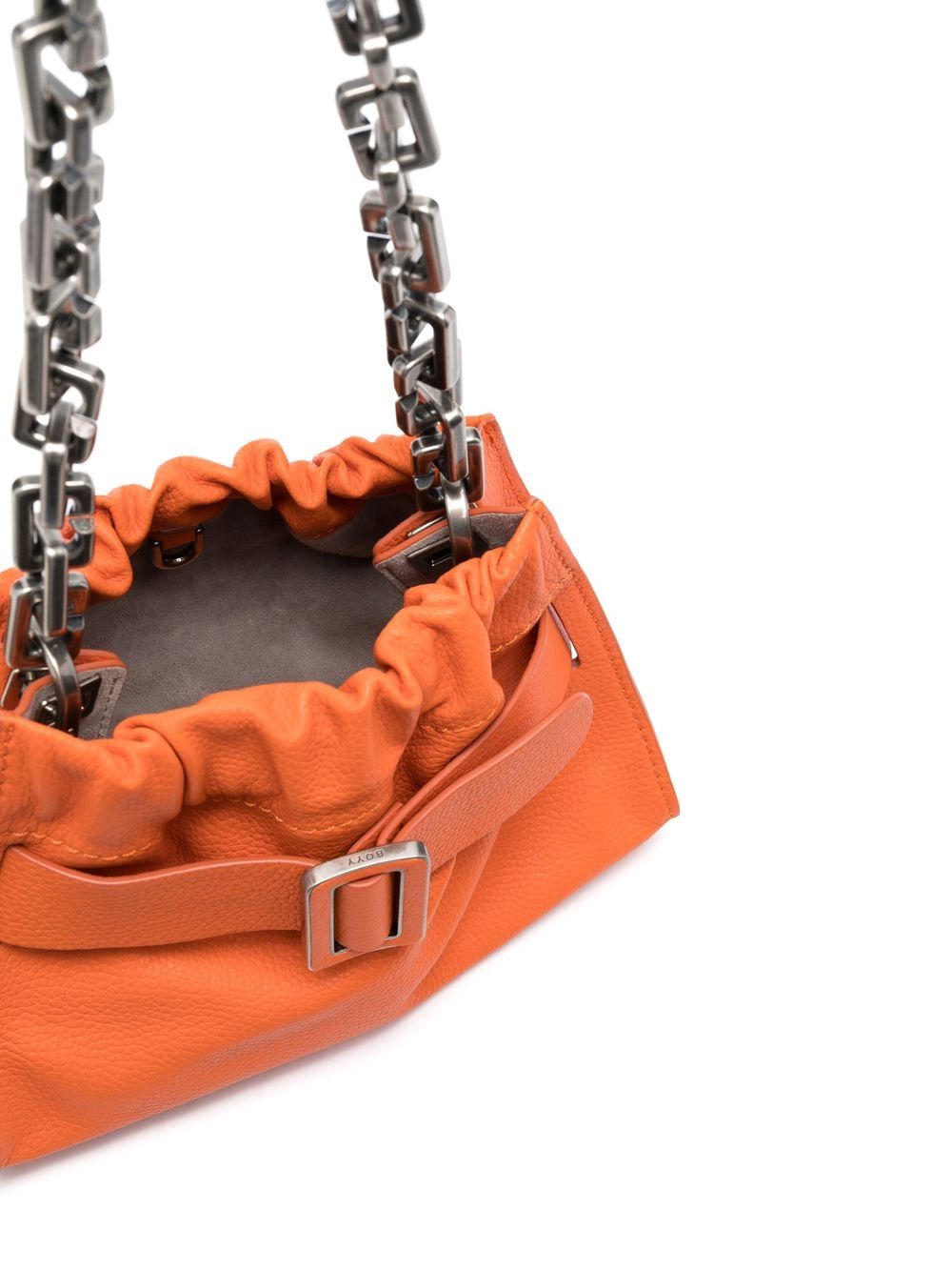 Boyy BOYY- Square Scrunchy Soft B Chain Leather Shoulder Bag