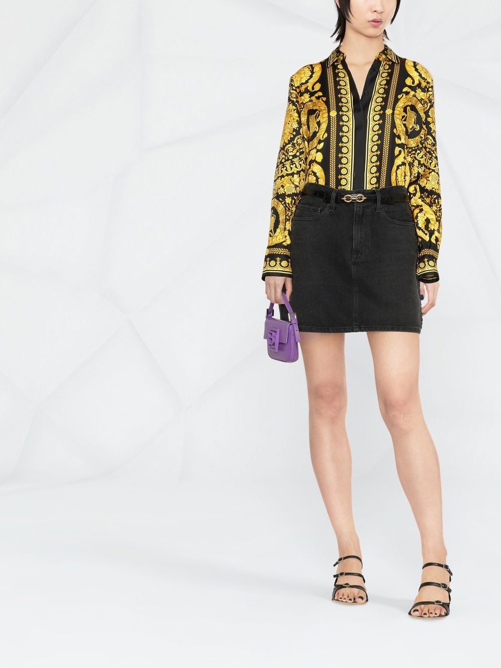 Versace VERSACE- Baroque Print Silk Shirt