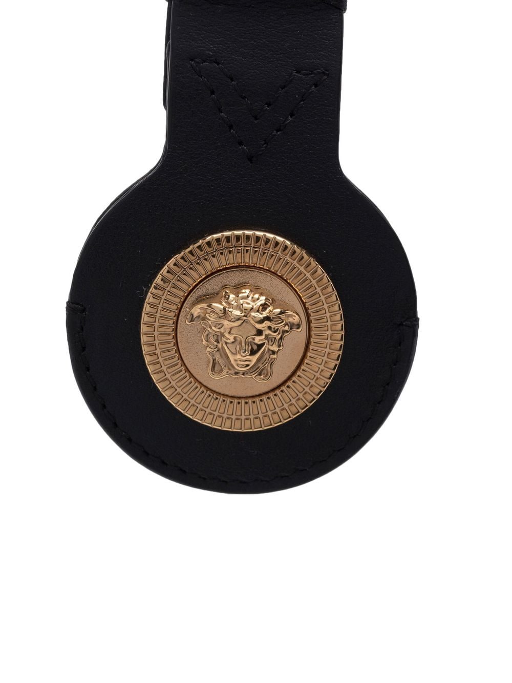 Versace VERSACE- Medusa Airtag Leather Keychain