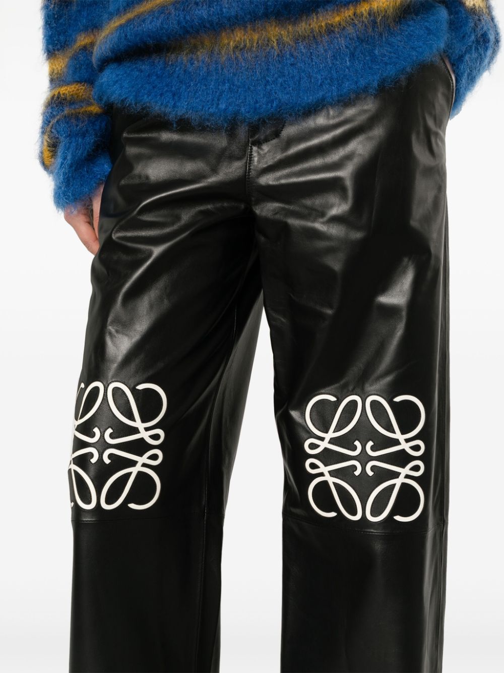 Loewe LOEWE- Anagram Baggy Leather Trousers