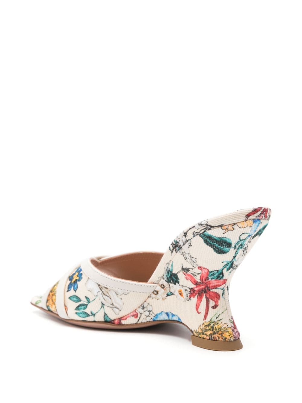 Malone Souliers MALONE SOULIERS- Perla Wedge 85 Printed Canvas Mules