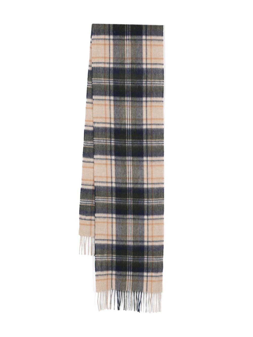 Barbour BARBOUR- Wool Scarf With Tartan Motif