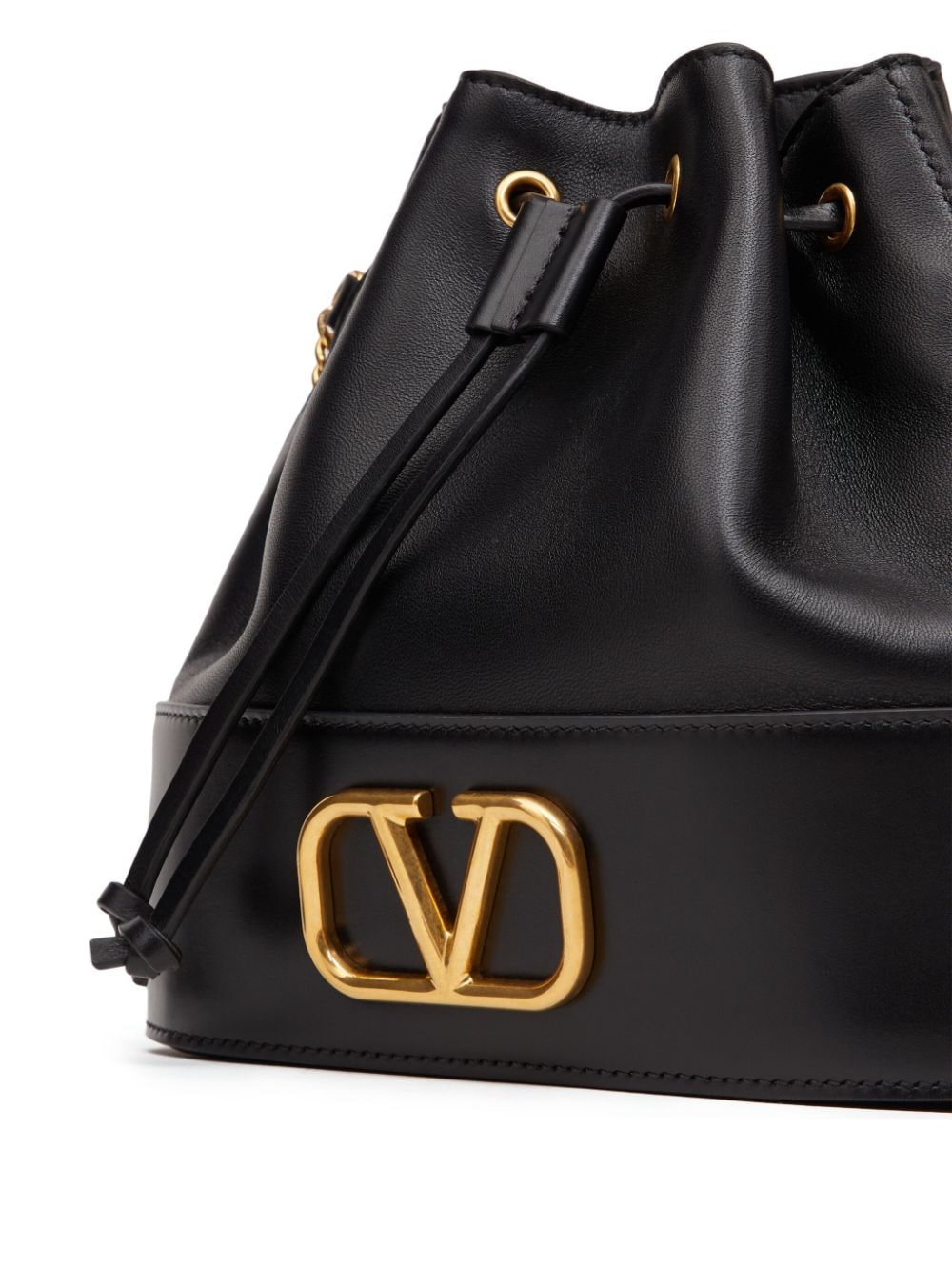 VALENTINO GARAVANI VALENTINO GARAVANI- Vlogo Leather Bucket Bag