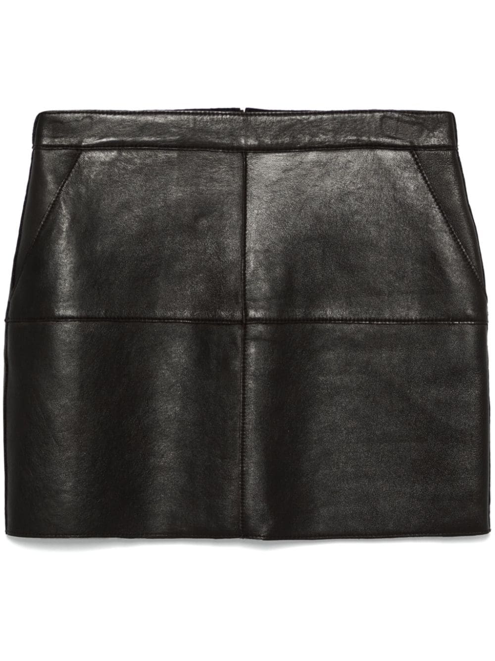 Parosh PAROSH- Leather Mini Skirt