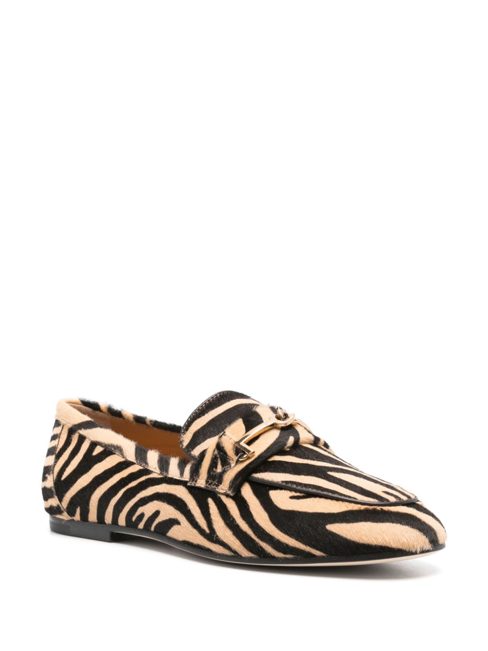 Tod's TOD'S- T-ring Zebra Motif Loafers